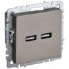 Розетка BRITE USB A+A 3.1А РЮ10-1-БрШ шампань BR-U21-D31-K37
