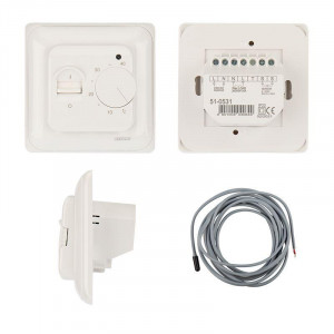 Терморегулятор механический R70XT с датчиком температуры пола 3500 Вт бежевый 51-0581