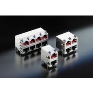 133039, Модульные соединители / соединители Ethernet 8P-8C 2PORT R/A RJ45 5 CAT SHLD SOLDER