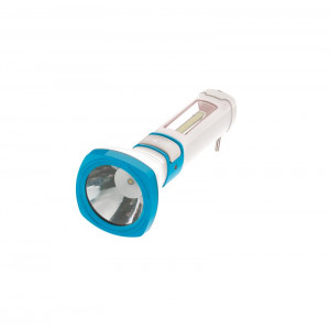 Фонарь аккумуляторный LED 3Вт 2 режима боков. панель COB 2Вт ЗУ/переходник для глубоких розеток (в компл.) KOCAc7023WLED