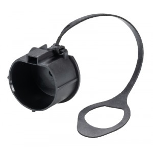 Заглушка RST 20i7 вилочн.шнур, Заглушка для не используемого вилочного разъема 7 полюсов, со стропой от утери. цвет: черный.