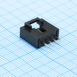 DS1070-06-4MV8B, Разъем штыревой однорядный на плату 4 контакта, шаг 2,54мм