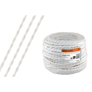 Ретро провод "Эко" 2х1,5 витой ГОСТ белый (50м) SQ2801-0101