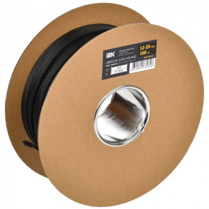 Оплетка кабельная 12-20мм полиэстер 100м черная IEK UBS10-PL-1220-100-K02