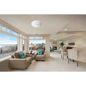 Светильник светодиодный PREMIUM CRYSTAL 55Вт 230В 3000-6500К 4400лм IP40 400х100мм настенно-потолоч. управляемый с пультом ДУ КОСМОС KSCrys55W