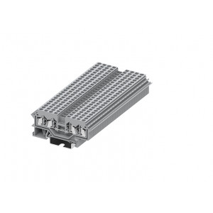 Проходная клемма 225901, Проходная клемма, 4 точки подключения, тип фиксации провода: пружинный, номинальное сечение: 2,5 мм кв., 24A, 800V, ширина: 12 мм, цвет: серый, тип монтажа: DIN35