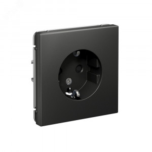 Розетка ArtGallery 16А с заземл. защ. шторки механизм базальт SE GAL001445