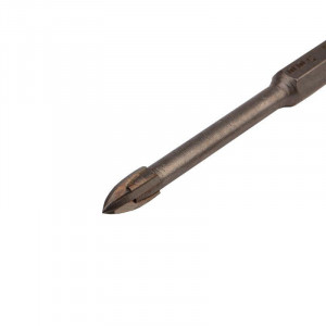 Сверло по стеклу и керамике 5 мм 4 грани шестигранный хвостовик KR-91-0648