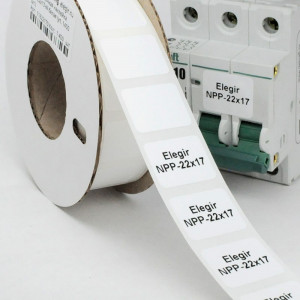 Маркировка прямоугольная NPP-22х17 W, Маркировочная наклейка, для позиционного обозначения электрооборудования в шкафу и маркировки провода, размер 22х17 мм, цвет белый, для принтера: RT200, RT230, в упаковке 1400 наклеек