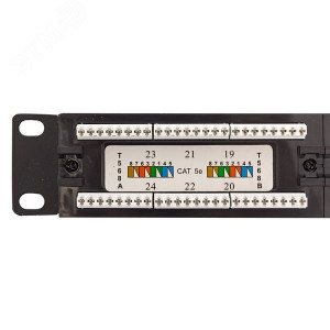 Патч-панель 19дюйм 1U кат.5E UTP неэкранир. 24 порта RJ45 Dual IDC TERACOM PRO TRP-PPNL-5EUTP-1U24