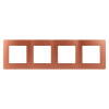 Рамка для розеток и выключателей Серия 12 12-5104-14 на 4 поста, Сатин, медь Б0052537