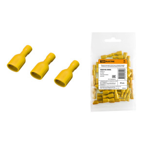 Разъем плоский полностью изолированный РППИ-М 5,5-250 желтый (мама) (50 шт) SQ0546-0006