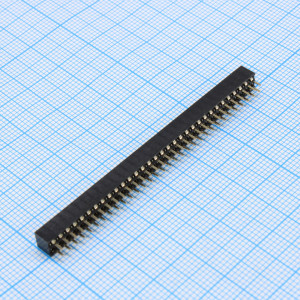DS1026-05-2X32S8BV, Гнездо на плату 2x32 конт., шаг 2.00мм, высота 4.3мм, позолоч.
