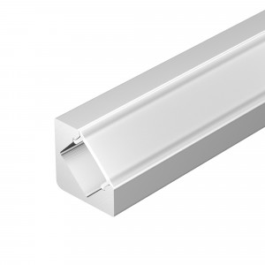 Профиль с экраном ALU-D45-2000 ANOD+FROST 018252, Поставка под заказ от 1 компл. Комплект с экраном. Алюминиевый анодированный угловой профиль для светодиодных лент и линеек. Габаритные размеры (LхWхH): 2000x26,23x17,59 мм. Ширина площадки для ленты 12,2 мм.