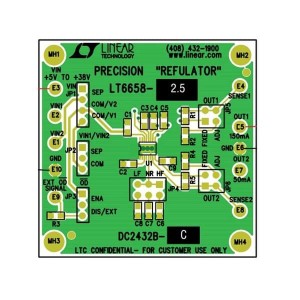 DC2432A, Средства разработки интегральных схем (ИС) управления питанием LT6658 Demoboard -Low Noise, High Curren