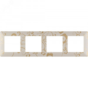 Valena LIFE Рамка 4 поста Ампир бежевый универсальная 754114