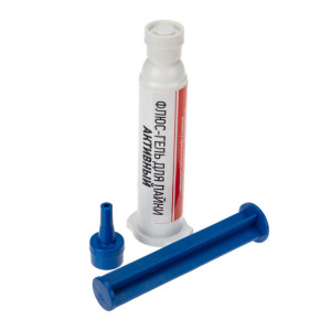 Флюс-гель для пайки (активный) 12мл., Флюс-гель для пайки REXANT,техно-шприц,блистер