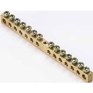 Шина нулевая 14 групп/крепеж по центру 6х9мм 32003DEK