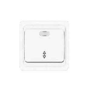 Переключатель проходной 1-кл. СП Валери 10А IP20 с подсветкой бел. В0125