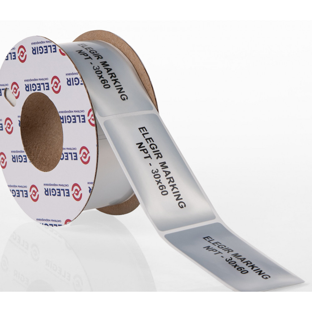 Изображение товара Маркировочная наклейка NPT-30х60 металлизированая для электрооборудования