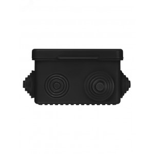 Распаячная коробка ОП 80х80х50мм, крышка, IP54, 7вх., черная, инд. штрихкод SQ1401-0912