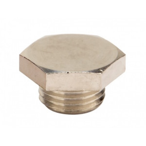 Заглушка M16x1,5, никелированная латунь 6050-16A