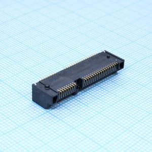 1775838-2, Слот 52 контакта, 0,8мм.  толщина карты 1мм  для монтажа на плату (mini PCI-Е)