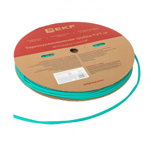 Термоусаживаемая трубка ТУТ нг 6/3 зелёная рулон PROxima tut-6-j