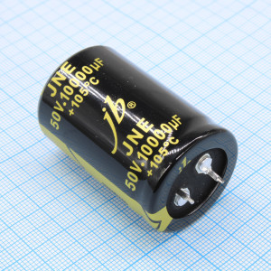 JNE1H103M10003000450, Конденсатор алюминиевый электролитический 10000мкФ 50В ±20% (30х45мм) защелкиваемые выводы 10мм 2000час 105°C россыпь