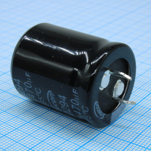 LHF471M2D2530CZVG2S00, Конденсатор алюминиевый электролитический 470мкФ 200В ±20% (25 X 30мм) защелкиваемые выводы 10мм 1100мА 2000час 105°C россыпь