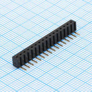 DS1026-02-1X16S8BR, Гнездо на плату угловое 1x16 конт., шаг 2.00мм, высота 4.3мм, позолоч.