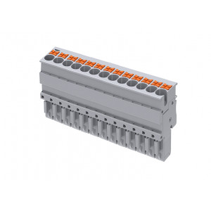 Разъем для клемм TPP2.5-13-GY, Разъем штекерный с push-in зажимом, для клемм TP2.5-2…, 13 полюсов, цвет: серый