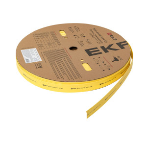 Термоусаживаемая трубка ТУТ нг 20/10 желтая рулон PROxima tut-20-y