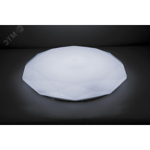 Светильник светодиодный ДБО-36w матовый с эффектом Звездного неба регулировкой цветовой температуры 3000-6500К светового потока max 2900Лм и режима освещенности с пультом управления и таймером выключения 29635