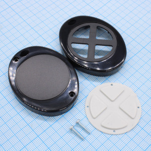 G1402-4B, Корпус пластиковый для брелока, 4 кнопки, черный