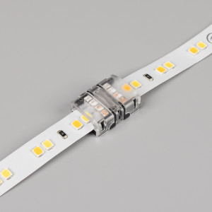 Коннектор HIP-MIX-10-3pin-STS 032241, Одиночный коннектор для соединения 2-х отрезков открытых светодиодных лент MIX шириной 10 мм. Материал - прозрачный пластик. Обеспечивает соединение без ощутимого разрыва. Максимальный допустимый ток 3 А, напряжение 3-24 В. Цена за 1шт. Разъем для FPC и F