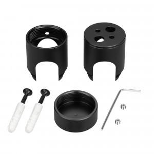 Крепление MOONLIGHT-CYL-D18-DUO-BLACK 047340, Крепление герметичной ленты MOONLIGHT D18. Материал сталь, цвет чёрный.  Габариты держателя в сборке 34x34x76 мм.