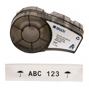 brd110898, M21-750-423 лента 19.05 мм/6.4 м, полиэстер, черный на белом