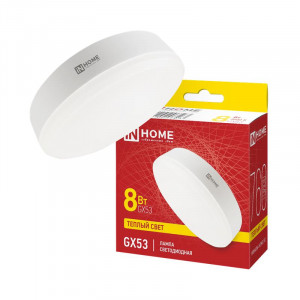 Лампа светодиодная LED-GX53-VC 8Вт таблетка 3000К тепл. бел. GX53 760лм 230В 4690612020723