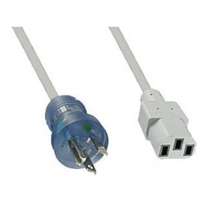 233002-06, Кабели питания переменного тока 18AWG 3C UNSHIELD 8FT GRAY HOSPTL GRAD