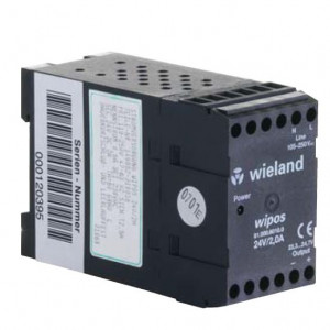 Источник питания WIPOS 24VDC/2,5A 1PH H, Источник питания, однофазный, 24 V DC/2,5 A, диапазон входных напряжений: 94 – 265 V AC; габариты (мм): ширина x высота x глубина: 45 x 72 x 105; вес 0,2 кг; монтаж: на DIN рейку, температура окружающей среды –10°C…+70°C