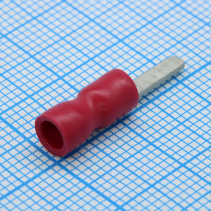 Наконечник кабельный штифтовой плоский изолированный НШПИ 1.5-10 серия ПРОФИ, Наконечник кабельный штифтовой плоский изолированный с ПВХ манжетой, сечение 0.25-1.5 мм2