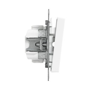 Механизм выключателя, одноклавишный, кнопочный, белый Эпика EKF UP1-SWW-13