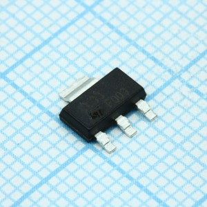 LDL1117S33R, Линейный стабилизатор с низким падением напряжения положительной полярности, 3.3В 1.2A 4-Pin(3+Tab) SOT-223 лента на катушке