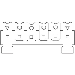 158-1006, Клеммные колодки с изолирующими перегородками TERMINAL STRIP 6 LUG