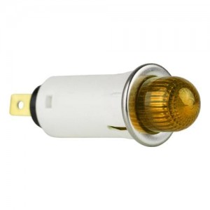 32R-2213, Световые панельные индикаторы Round PMI .5in. Neon 125V Amber