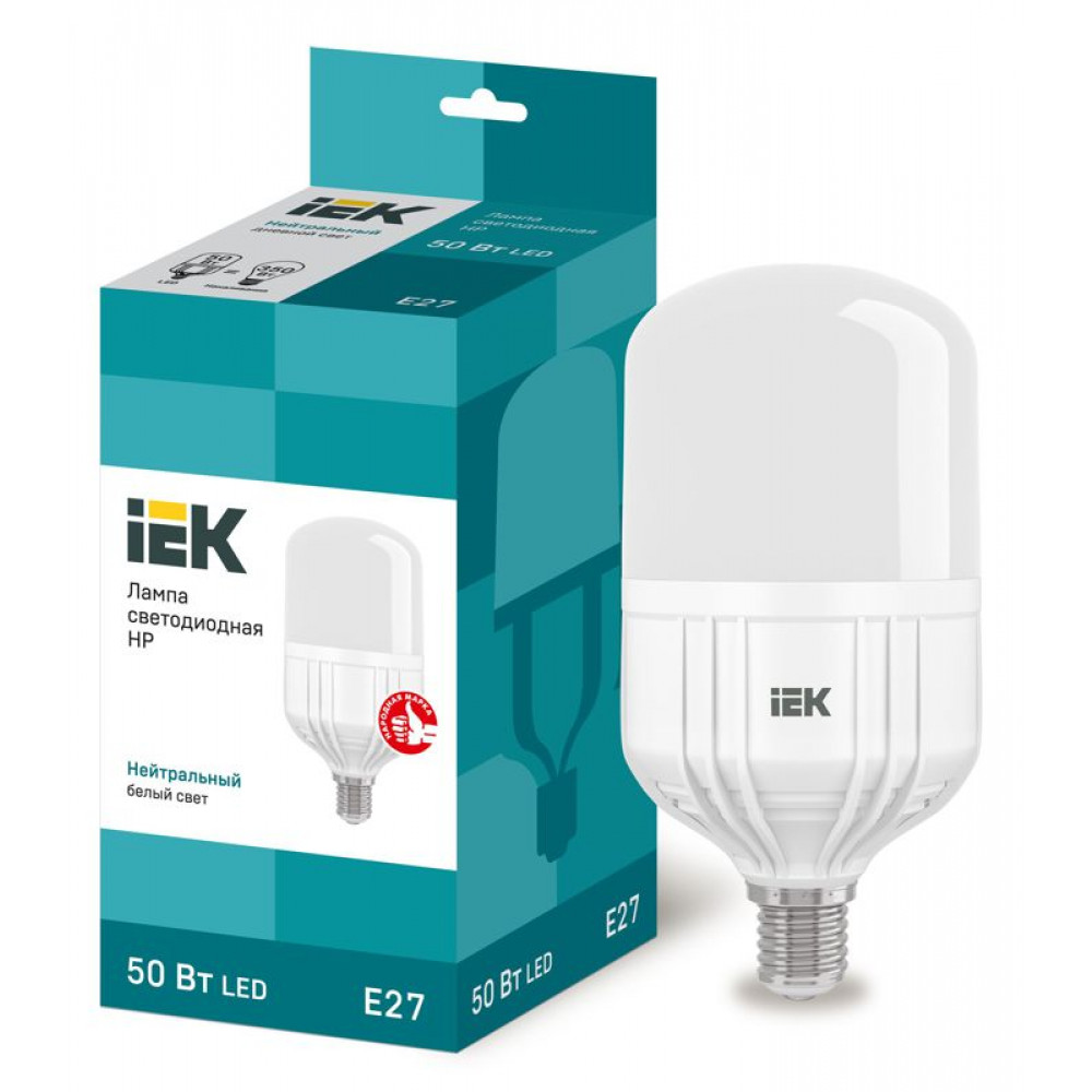Изображение товара Лампа светодиодная HP 50Вт 4000К E27 220В NEUTRAL WHITE Изображение товара Лампа светодиодная HP 50Вт 4000К E27 220В NEUTRAL WHITE