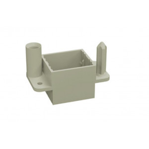 Держатель контактных вставок HPDF-02-F-1, Розеточная рамка, для 2 модулей, пластик