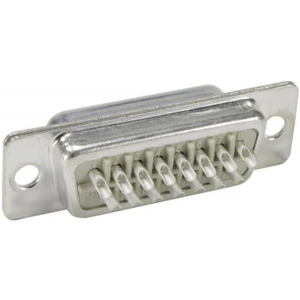 09670155604, Стандартный соединитель D-Sub 15P мАLE STRT SLDR