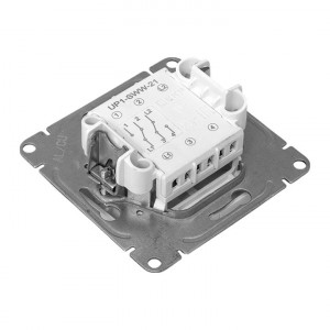 Механизм выключателя, двухклавишный, проходной, белый Эпика EKF UP1-SWW-21